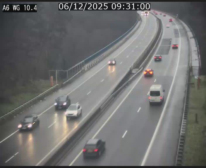 Traffic live webcam Luxembourg Mamer - A6 - BK 10.4 - direction Luxembourg/France/Allemagne