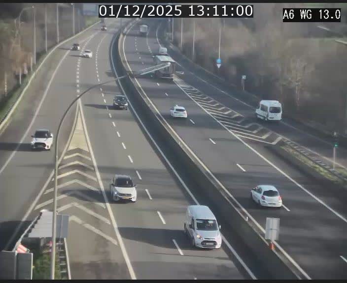 Traffic live webcam Luxembourg Mamer - A6 - BK 13 - direction Luxembourg/France/Allemagne
