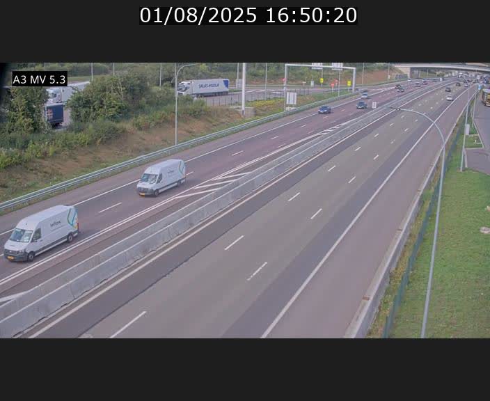 Webcam à l'Aire de Berchem au Luxembourg sur l'A3. Vue orientée vers la France
