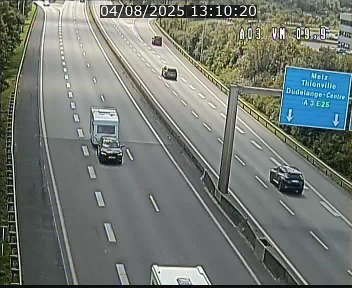 Webcam Autoroute à la Croix de Bettembourg - A3 - BK 9.9 - direction France