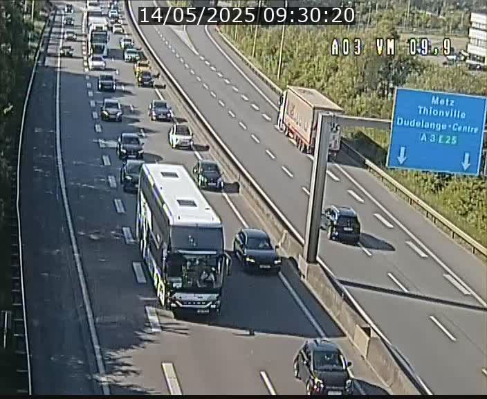 Webcam Autoroute à la Croix de Bettembourg - A3 - BK 9.9 - direction France