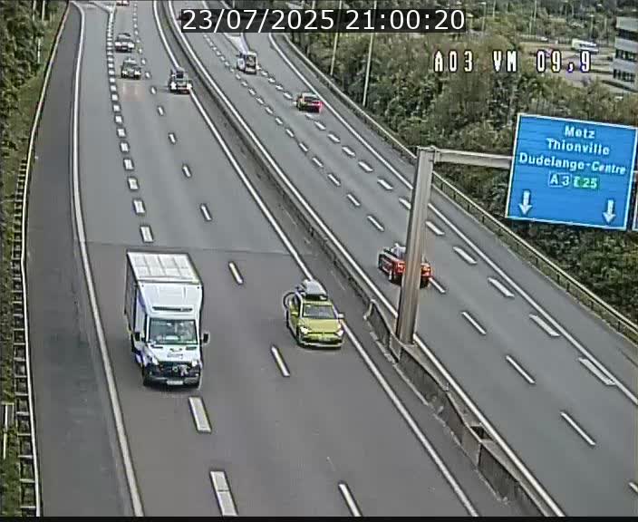 Webcam Autoroute à la Croix de Bettembourg - A3 - BK 9.9 - direction France