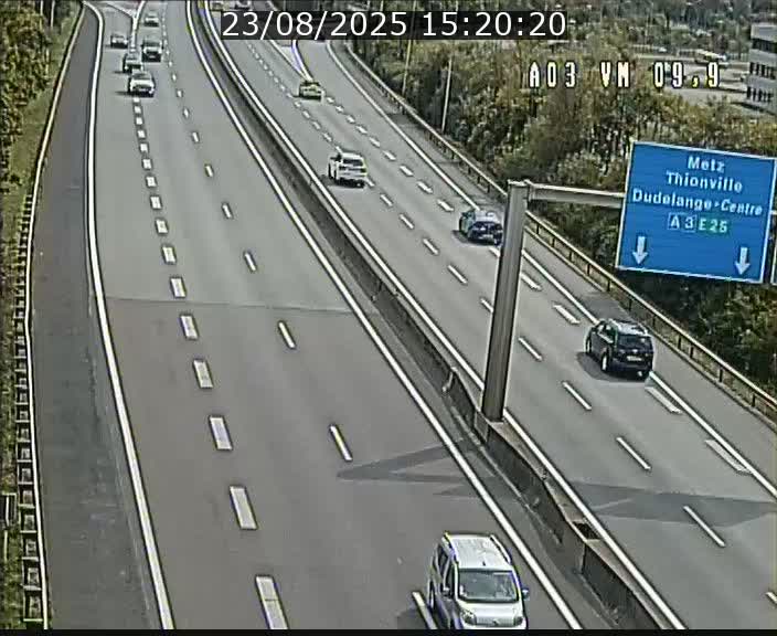 Webcam Autoroute à la Croix de Bettembourg - A3 - BK 9.9 - direction France