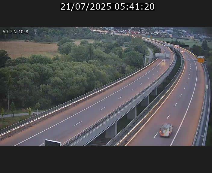 Caméra trafic Luxembourg - A7, Tunnel Gousselerbierg, sortie sud, direction rond-point Lorentzweiler (BK 10.8)