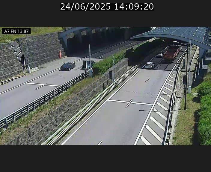 Caméra trafic Luxembourg - A7, Tunnel Gousselerbierg, entrée nord, direction Lorentzweiler