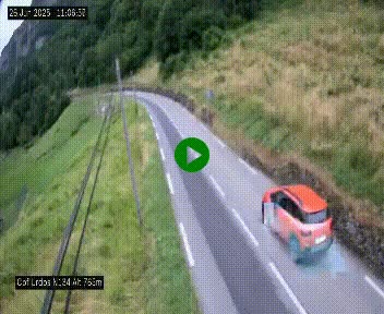 Webcam dans les Pyrénées Atlantique au niveau du col d'Urdos et du fort du Pourtalet sur la N134, en direction du Col et du tunnel du Somport, à 765 mètres d'altitude