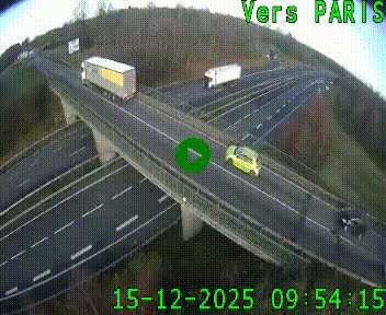 Clone of Caméra routière sur l'autoroute A20 au nord de Limoges, à la jonction avec la N520. Vue orientée vers Paris