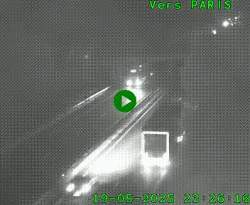 Caméra routière sur l'autoroute A20 au nord de Limoges, à la jonction avec la N520. Vue orientée vers Paris