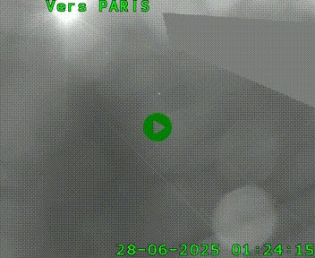 Caméra routière sur l'autoroute A20 à Saint-Pardoux-l'Ortigier, à la jonction avec l'A89. Vue orientée vers Paris