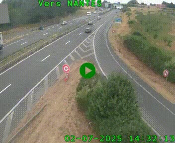Webcam N147 au nord de Poitiers et à la jonction avec la A10