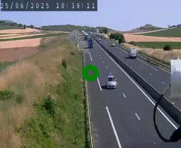 Caméra autoroute A75 à hauteur de Le Crest, en direction de Montpellier