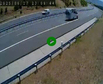 Caméra autoroutière France - A75, Engayresque, entre Millau et Séverac-le-Chateau, en direction de Montpellier