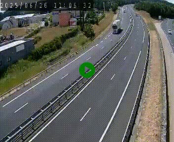Caméra autoroute A75 à hauteur du col du rocher blanc en direction de Montpellier