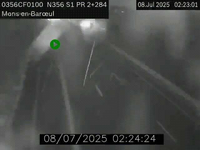 Webcam à l'entrée de Lille en direction du périphérique, à proximité de Mons-en-Baroeul sur la N356