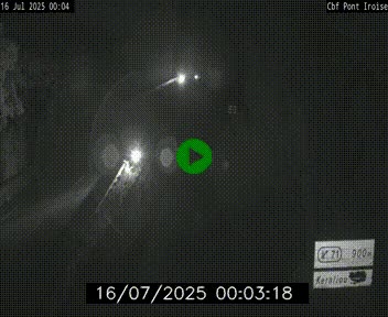 Webcam sur la N165 après le Pont de l'Iroise, à l'entrée de Brest
