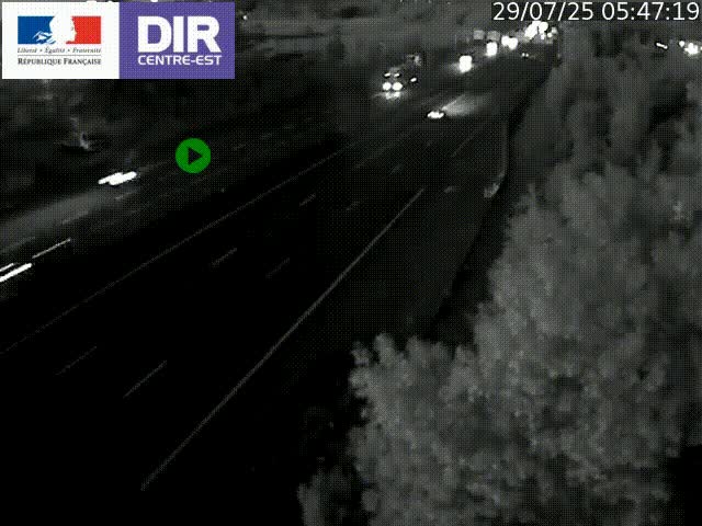 Caméra de circulation à Saint-Priest à la jonction entre l'A43 et l'A46 en direction de Marseille