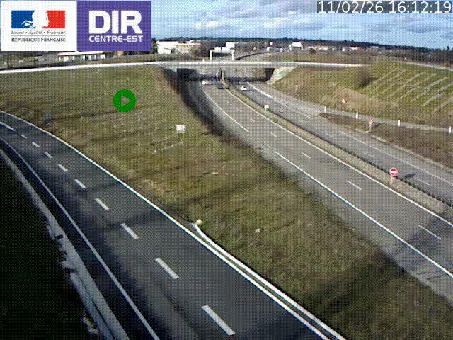 Webcam sur le contournement de Valence, sur la Nationale 7, caméra orientée vers Lyon