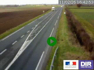 Webcam routière sur la RN7 à hauteur de Toulon-sur-Allier, entre Moulins et Vichy
