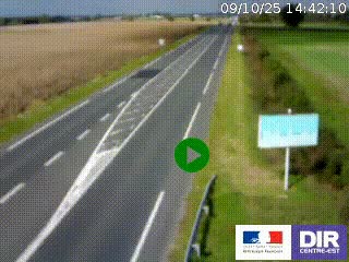 Webcam routière sur la RN7 à hauteur de Toulon-sur-Allier, entre Moulins et Vichy