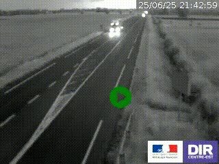 Webcam routière sur la RN7 à hauteur de Toulon-sur-Allier, entre Moulins et Vichy