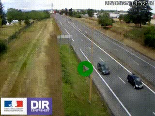 Webcam à Mably, à proximité de Roanne en direction de Moulins sur la N7