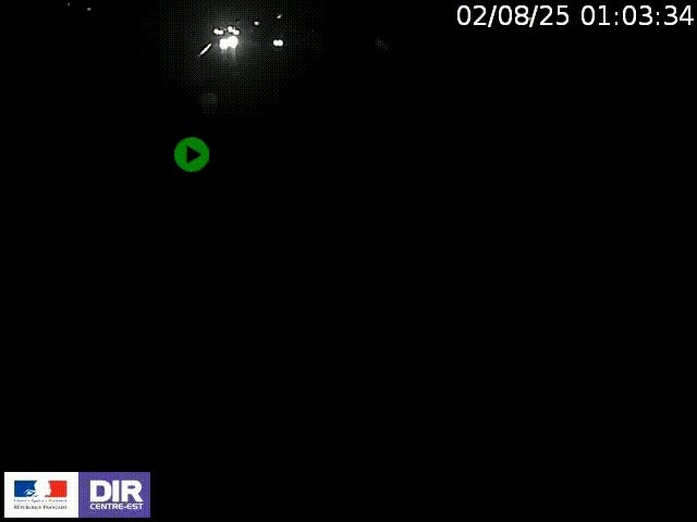 Webcam à Bron sur l'A43 à la jonction avec le boulevard périphérique de Lyon (D383). Vue orientée vers Lyon