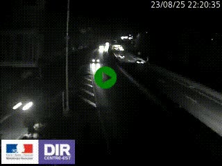 Caméra autoroute sur A6 - Valvert, près de Lyon, en direction de Paris, à hauteur de la sortie 36 Porte du Valvert