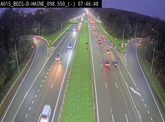 Webcam autoroute Belgique - Bois d'Haine - E42 - BK 98.6