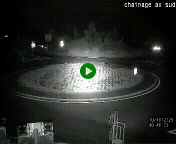 Webcam au nord d'Ax-les-Thermes au niveau de l'aire de chaînage de la N20. Vue orientée vers les Pyrénées, en direction de Pas de la Case
