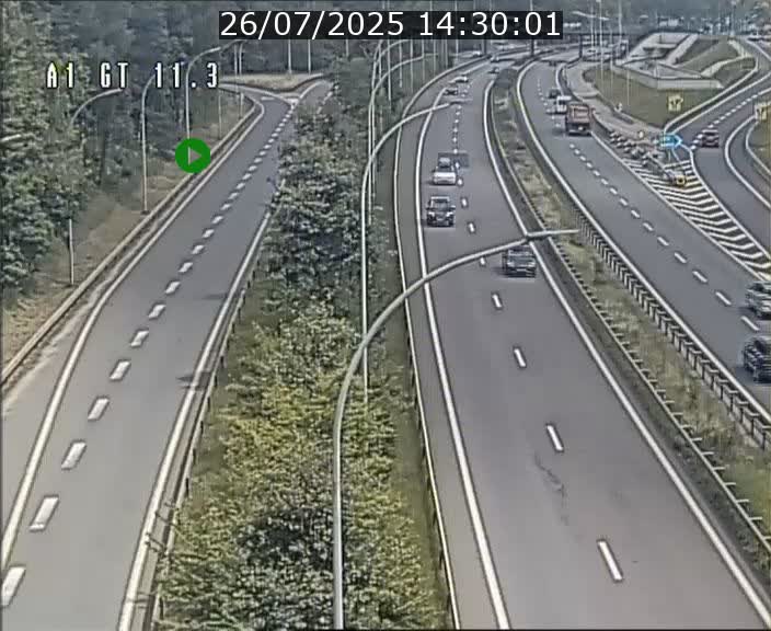 Traffic live webcam Luxembourg Senningerberg - A1 direction Allemagne - BK 11.3