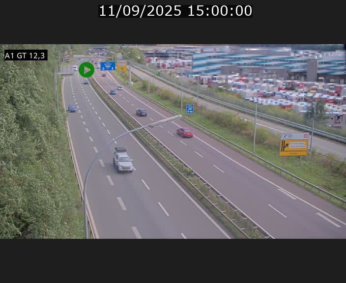 Traffic live webcam Luxembourg Senningerberg - A1 direction Allemagne - BK 12.3