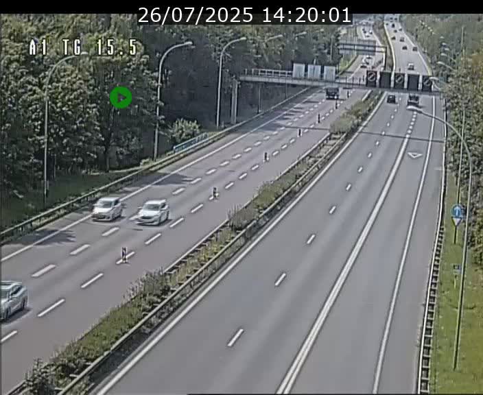Traffic live webcam Luxembourg Munsbach - A1 direction Luxembourg - BK 15.5