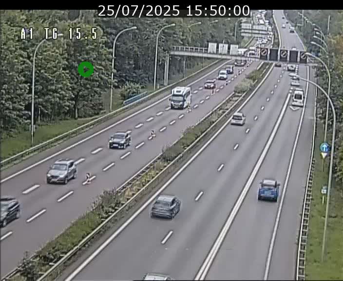 Traffic live webcam Luxembourg Munsbach - A1 direction Luxembourg - BK 15.5