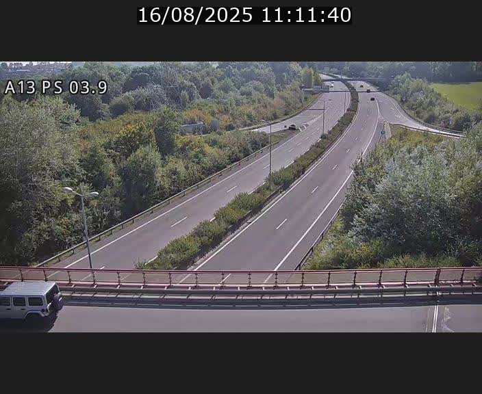 Traffic live webcam Luxembourg Differdange - A13 direction Esch-sur-Alzette - BK 3.9