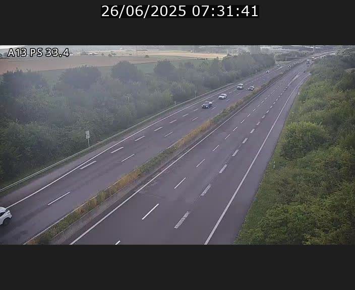 Webcam trafic sur A13 à hauteur de Mondorf-les-Bains en direction d'Altwies