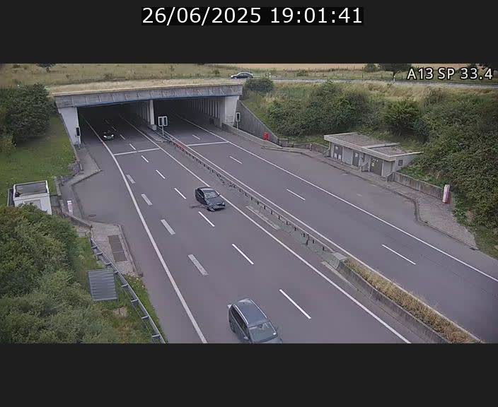Webcam trafic sur A13 à hauteur d'Altwies en direction de Mondorf-les-bains et en provenance de l'Allemagne
