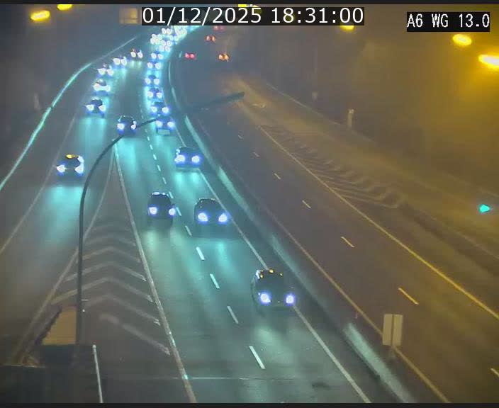 Traffic live webcam Luxembourg Mamer - A6 - BK 13 - direction Luxembourg/France/Allemagne