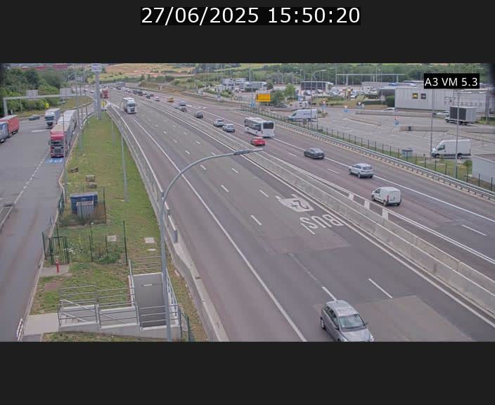 Traffic live webcam Luxembourg Aire de Berchem - A3 - BK 5 - direction France