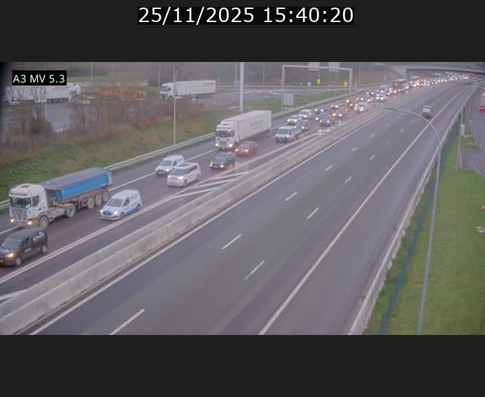 Webcam à l'Aire de Berchem au Luxembourg sur l'A3. Vue orientée vers la France