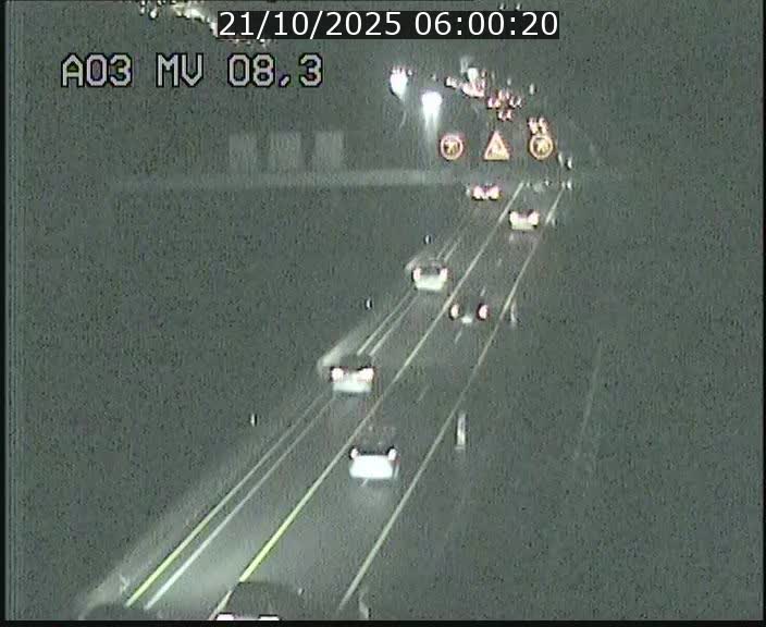 Webcam Autoroute après la Croix de Bettembourg en direction de Luxembourg sur l'A3