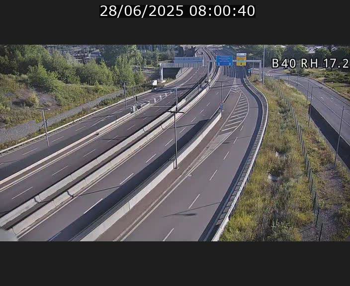 Webcam sur le contournement d'Esch Belval à hauteur de la sortie Université de Luxembourg. Vue orientée vers Luxembourg