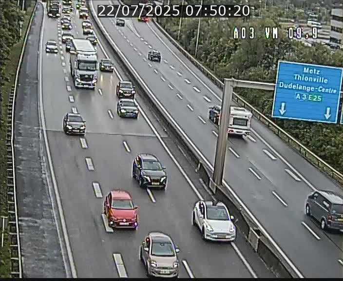 Webcam Autoroute à la Croix de Bettembourg - A3 - BK 9.9 - direction France