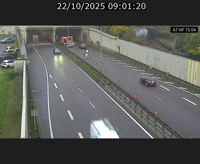 Caméra trafic Luxembourg - A7, Tunnel Mersch, entrée sud, direction Ettelbruck