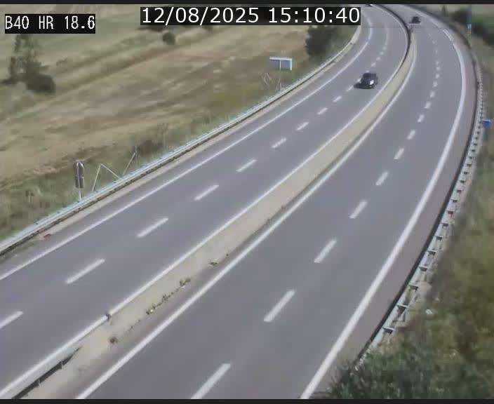 Webcam sur la route de liaison entre Micheville et Esch-Belval à la frontière entre le Luxembourg et la France. Vue orientée vers la Lorraine.