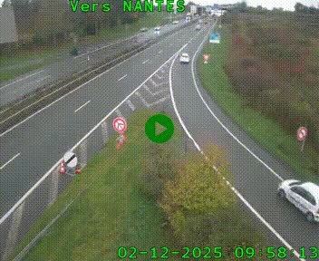 Webcam N147 au nord de Poitiers et à la jonction avec la A10