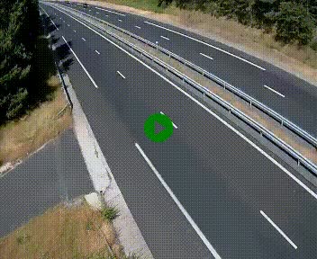 Caméra autoroute A75 à hauteur du col des Issartets en direction de Montpellier