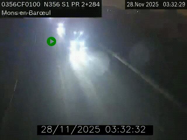 Webcam à l'entrée de Lille en direction du périphérique, à proximité de Mons-en-Baroeul sur la N356