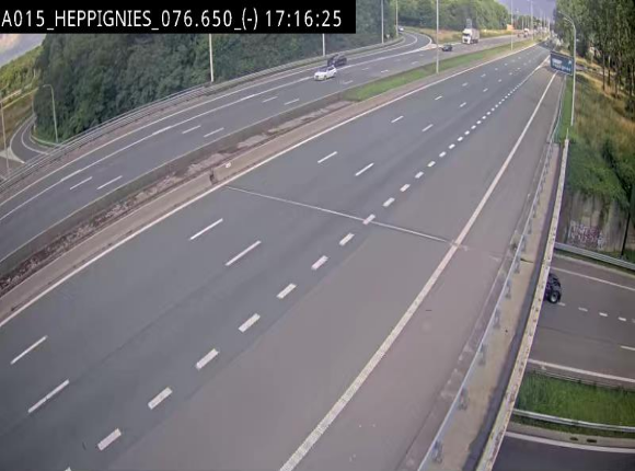 Webcam autoroute Belgique - Heppignies - E42 direction Namur - BK 76.4