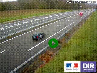 Webcam autoroute sur l'A77 à hauteur de Pouilly-sur-Loire en direction de Nevers