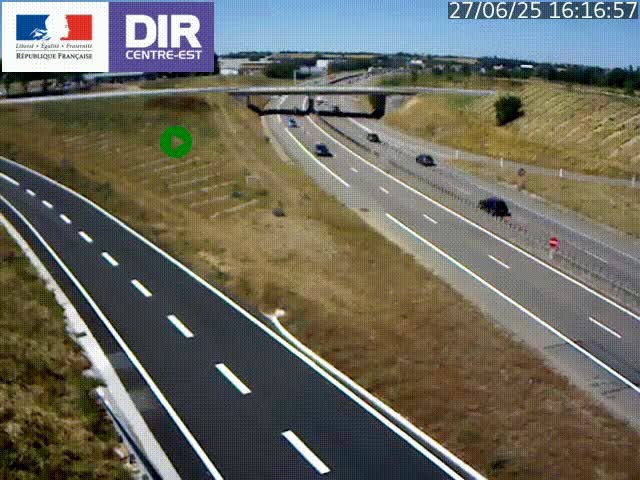 Webcam sur le contournement de Valence, sur la Nationale 7, caméra orientée vers Lyon